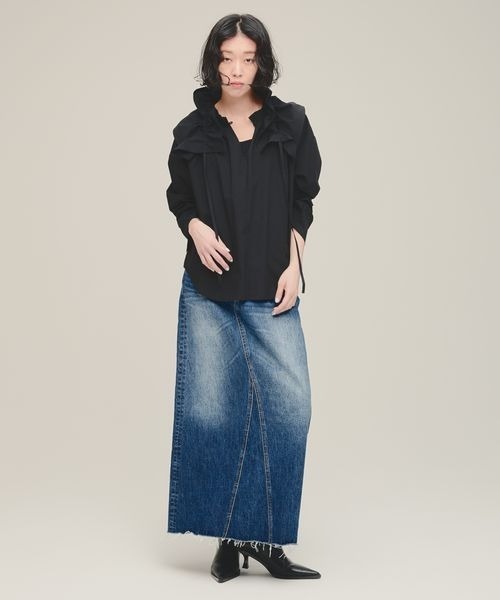 ブラウス シャツ 「eL」Frill Belt shirt/147516 レディース ブラウス シャツ 「eL」Frill Belt shirt/147516 レディース