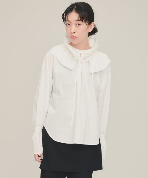 ブラウス シャツ 「eL」Frill Belt shirt/147516 レディース ブラウス シャツ 「eL」Frill Belt shirt/147516 レディース