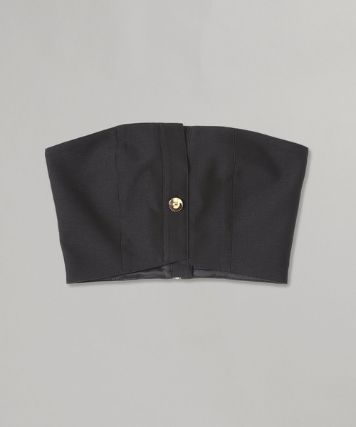 rokh ベアトップ rokh チューブトップ ベアトップ BUTTON DETAILED TUBE TOP
