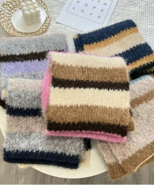 マフラー ストール 「 ammy. / エイミードット 」 マルチ ボーダー