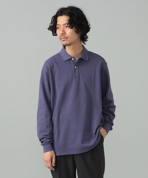 BEAMS F ポロシャツ ELACIO / カノコ ロングスリーブ メンズ