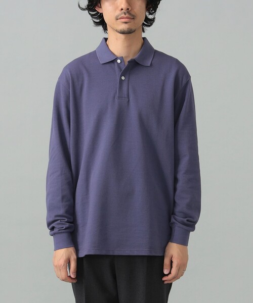 BEAMS F ELACIO カノコ ポロシャツ　エラシオ　ビームスF パープル BEAMS F（ビームスF）ELACIO / カノコ ロングスリーブ