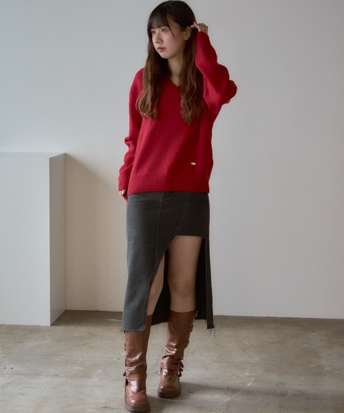 ROOP TOKYO デニムスカート Unbalance Long Denim Skirt
