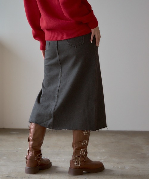 ROOP TOKYO デニムスカート Unbalance Long Denim Skirt