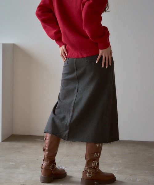 ROOP TOKYO デニムスカート Unbalance Long Denim Skirt