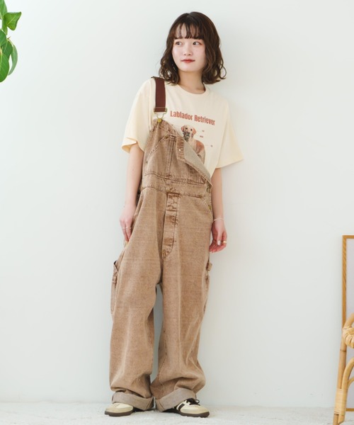 オリーブグリーン サロペット eLur eLur サロペット オーバーオール 「eLur」オーバーオール