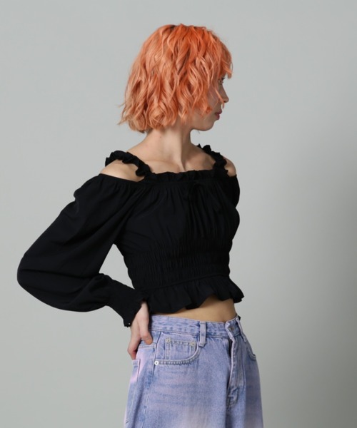 tシャツ SIS/エスアイエス/オフショルダーブラウス レディース メンズ