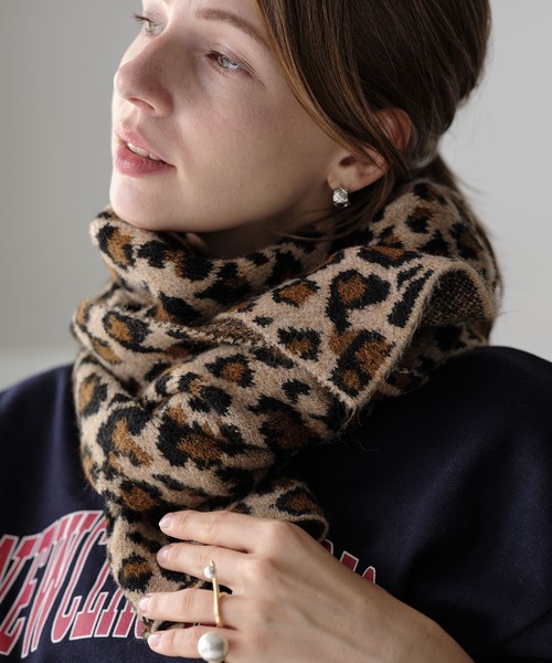 な*ん様 Kidill☆レオパード ビッグ マフラー ストール な*ん様 Kidill