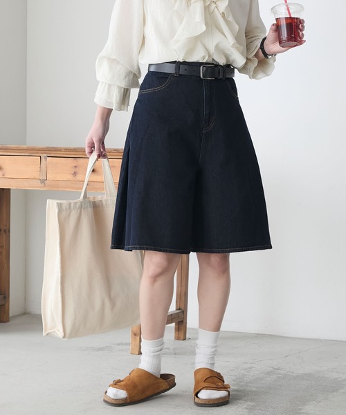 フォクシー ニューヨーク デニムパンツ デニム キュロット パンツ BONLECILL ジーンズ デニム デニムパンツ サイドタックデニム