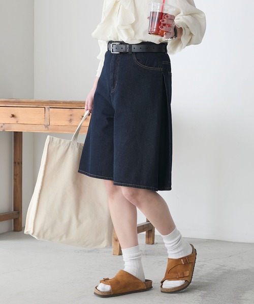 フォクシー ニューヨーク デニムパンツ デニム キュロット パンツ BONLECILL ジーンズ デニム デニムパンツ サイドタックデニム