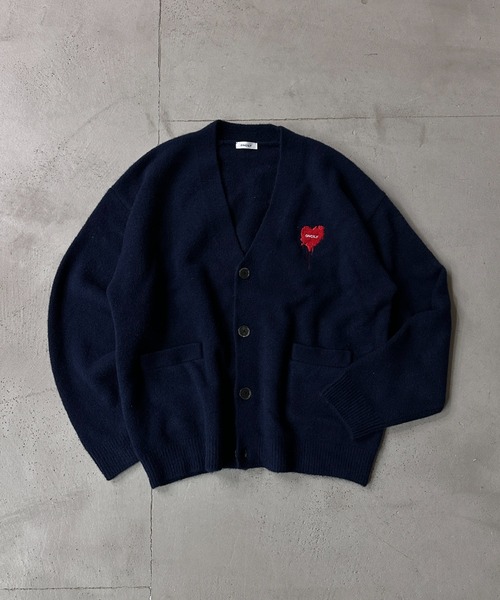 ONCILY（オンシェリー） カーディガン MELTY HEART LOGO KNIT CARDIGAN