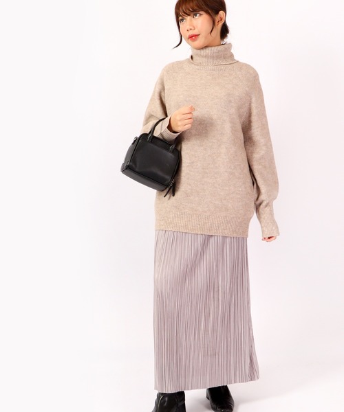 「FUNALIVE」 「Anna Nicola」タートルネックニット 38 ネイビー レディース_画像6