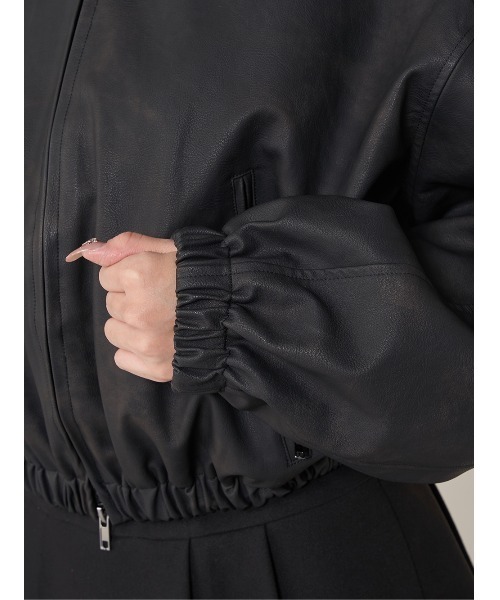 Darich コート アウター スウェットフーディーレザージャケット