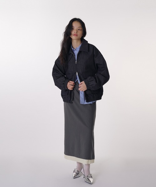 定価35200円◆新品タグ付き◆ヤマダヤ◆シャーリングモッズコート　ブラック MUHET ブルゾン アウター assorted blouson / アソートブルゾン