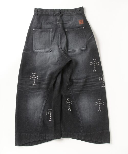 Yuki様 ジーンズ YUKI HASHIMOTO BAGGY TWISTED JEANSWITH CROSS RIVET