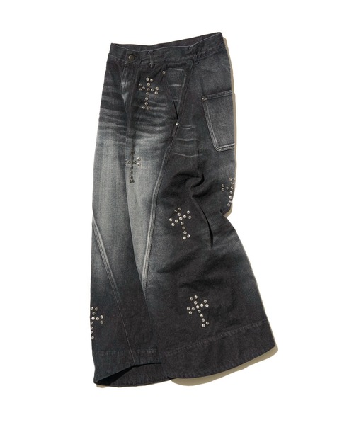 YUKI HASHIMOTO ツイストクラッシュデニム YUKI HASHIMOTO / ユウキハシモト】TWISTED DENIM CARGO