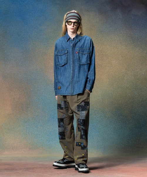 ワイドパンツ スラックス Unplugged Atelier Wide Slacks / アンプラグドアトリエワイドスラックス メンズ レディースの画像