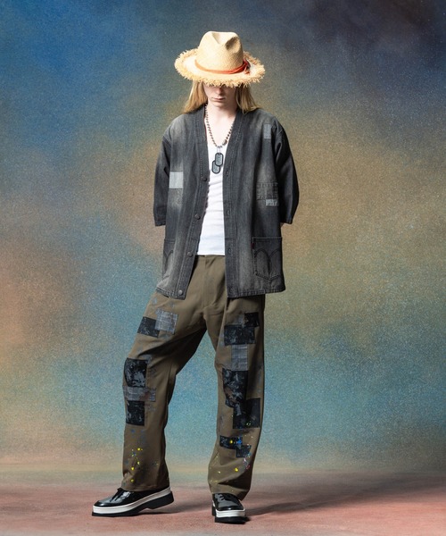 ワイドパンツ スラックス Unplugged Atelier Wide Slacks / アンプラグドアトリエワイドスラックス メンズ レディースの画像