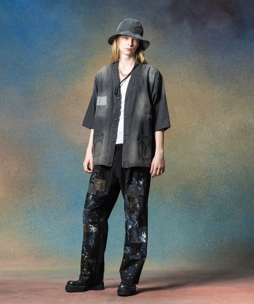 ワイドパンツ スラックス Unplugged Atelier Wide Slacks / アンプラグドアトリエワイドスラックス メンズ レディースの画像