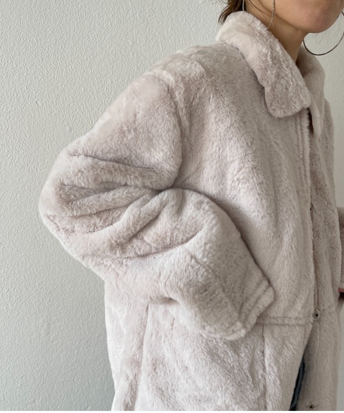 wee9s（ウィークス） ファーコート FREE ベージュ レディース