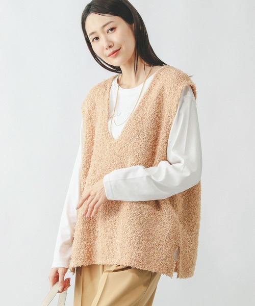 グローバルワーク フェザータッチベストセット アイボリー L 完売品 GLOBAL WORK ベスト ジレ フェザータッチベストセット/290649