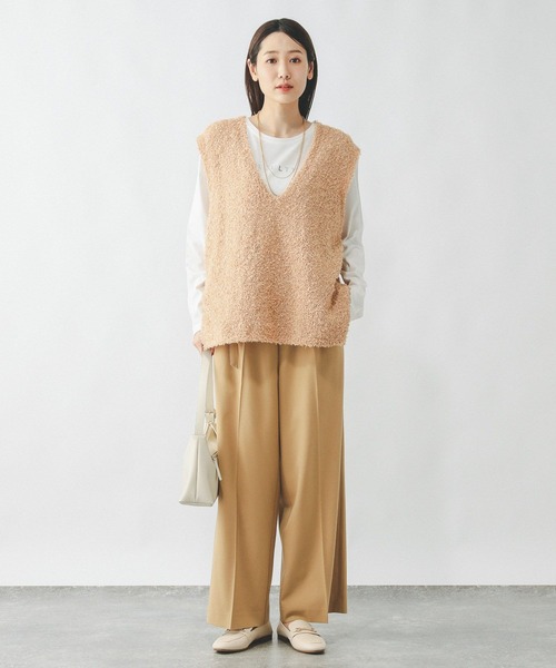 グローバルワーク フェザータッチベストセット アイボリー L 完売品 GLOBAL WORK ベスト ジレ フェザータッチベストセット/290649