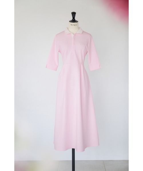 Polo Tuck Flared Dress（ワンピース）｜Her lip to（ハーリップ
