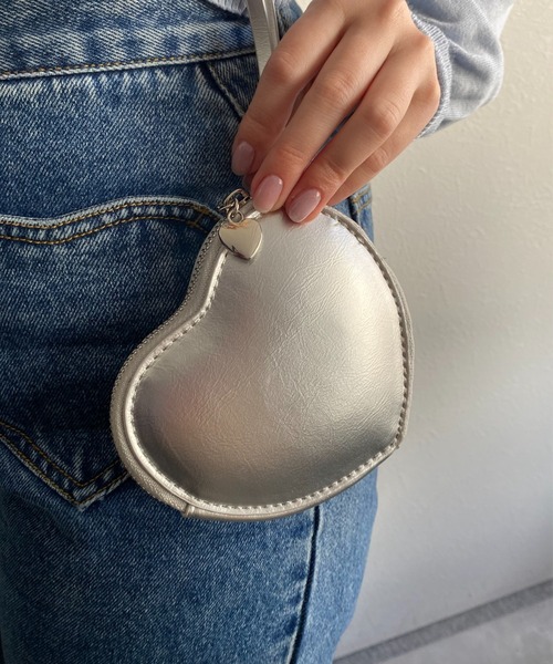 sakishimatokyo ポーチ ハートモチーフ フラットミニポーチ/推し活