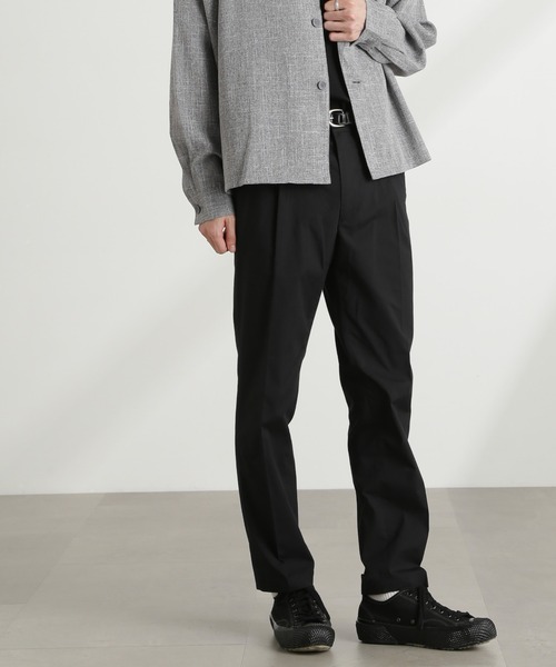 スラックス TCクールマックス ワンタックスラックス メンズ