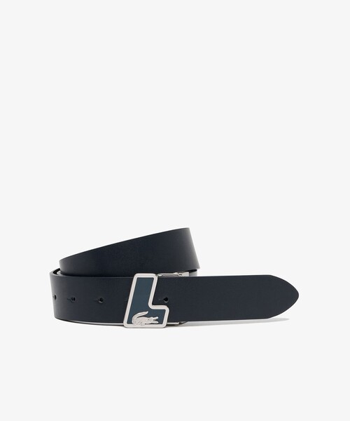 LACOSTE（ラコステ） ベルト イニシャルバックルレザーベルト メンズ