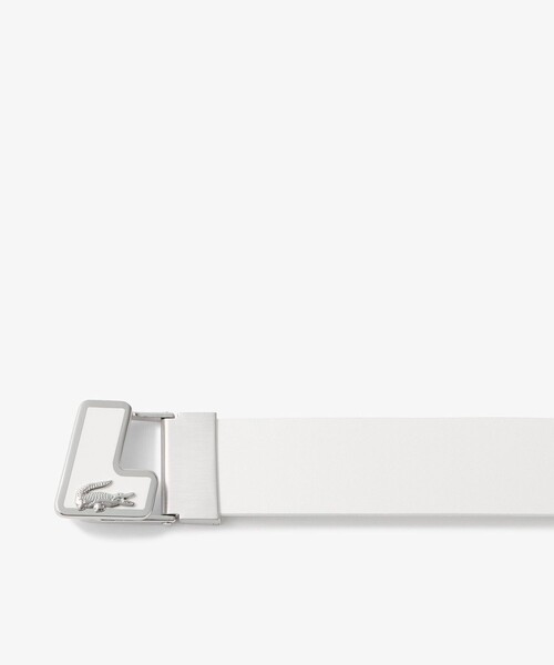 LACOSTE ベルト イニシャルバックルレザーベルト メンズ