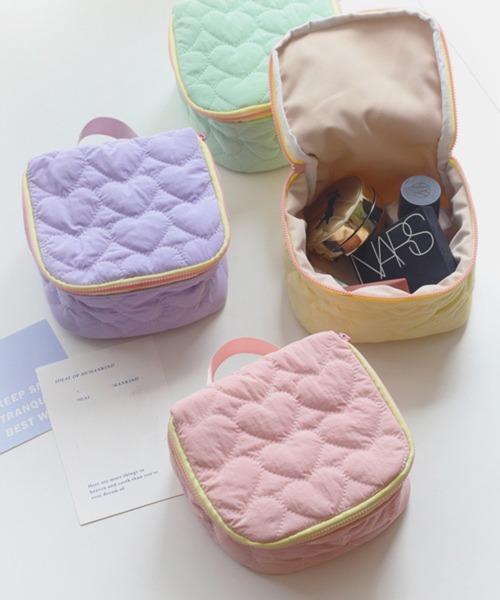 ポーチ Pochi Pouch/ハートキルティング スクエアポーチ レディース | CERCA | 04