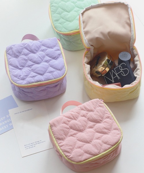 ポーチ Pochi Pouch/ハートキルティング スクエアポーチ レディース | CERCA | 05