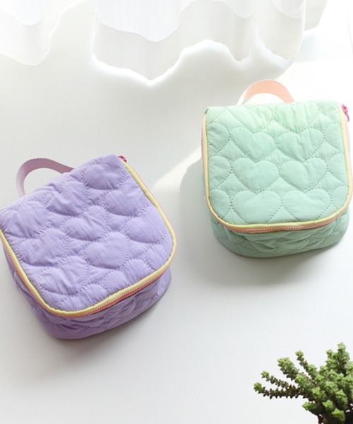 ポーチ Pochi Pouch/ハートキルティング スクエアポーチ レディース | CERCA | 06