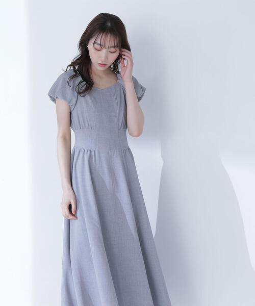 美品 イエナ取扱 2025SS シンプリシティエ リネンワンピース パフスリーブ 美品 イエナ取扱 2025SS シンプリシティエ リネンワンピース
