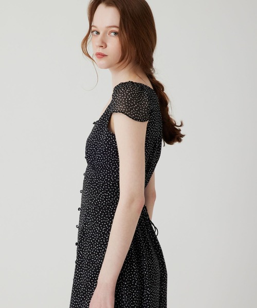 DEICY（デイシー） ワンピース シフォンドットロングワンピース
