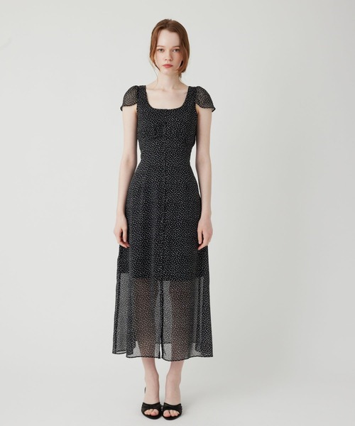 DEICY（デイシー） ワンピース シフォンドットロングワンピース