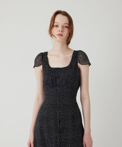 DEICY（デイシー） ワンピース シフォンドットロングワンピース