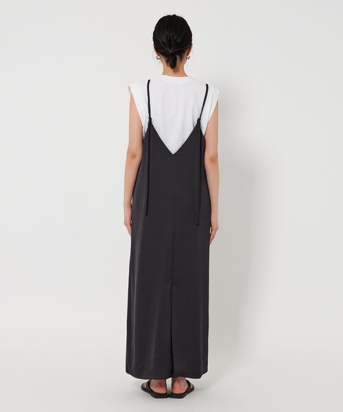 【新品】beauty&youthキャミワンピース　ブラック　S BEAUTY＆YOUTH UNITED ARROWS ワンピース ポリエステルサテン