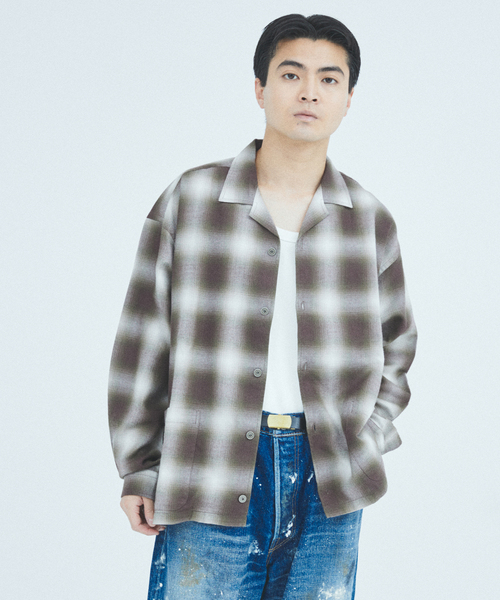 J.S.HOMESTEADジャーナルスタンダードシャンブレーシャツグレーL J.S.Homestead】CHAMBRAY L/S SHIRT（シャツ/ブラウス