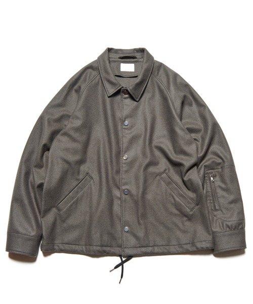 ブルゾン アウター LIGHT MELTON WOOL COACH JACKET メンズ レディースの画像