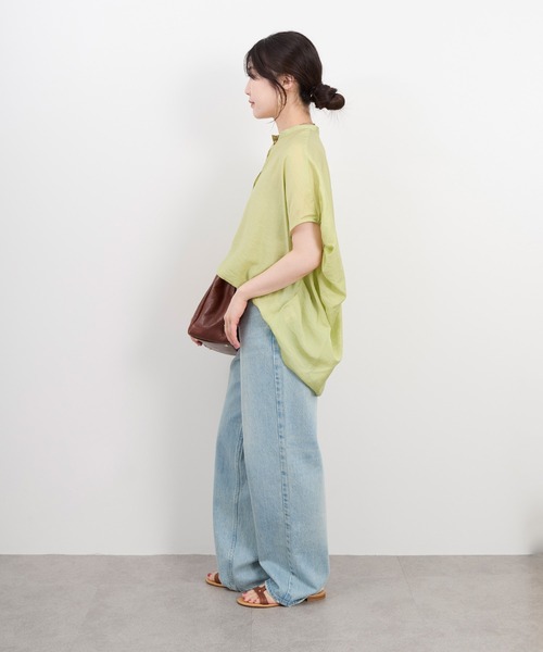 MICA&DEAL ブラウス シャツ リネン混ポンチョブラウス