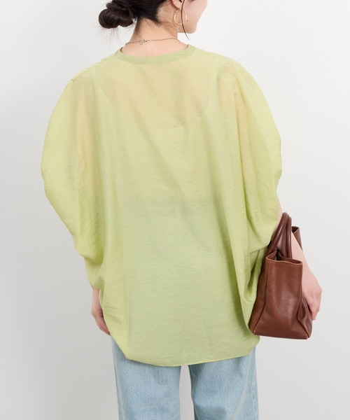 ブラウス シャツ リネン混ポンチョブラウス レディース MICA&DEAL ブラウス シャツ リネン混ポンチョブラウス