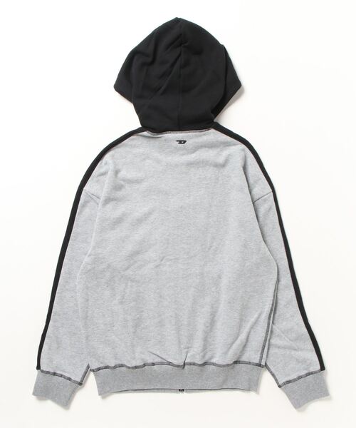DIESEL グレー ジップアップパーカー DIESEL ディーゼル ジップアップパーカー メンズ フーディー