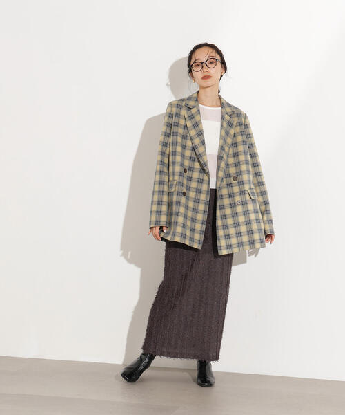 おしゃれ リラックス  ニット スカート セット フリンジ N.Natural Beauty Basic スカート 「PS/低身長サイズ」フリンジ