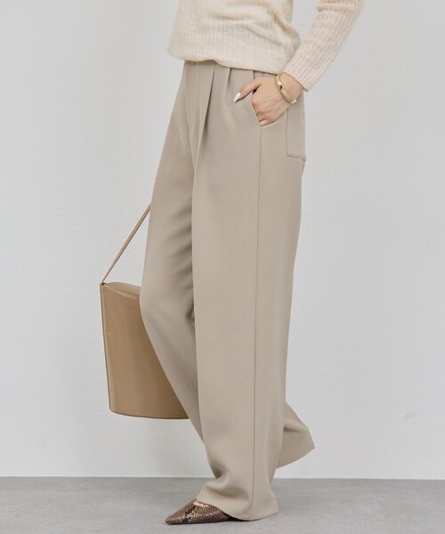 GALLARDAGALANTE パンツ 「シワになりにくい」ジャージータックワイド