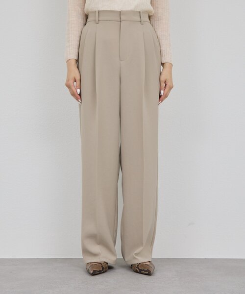 GALLARDAGALANTE パンツ 「シワになりにくい」ジャージータックワイド