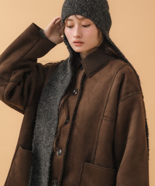 HEILIS（ヘイリス） ムートンコート ボアコート フェイクムートン