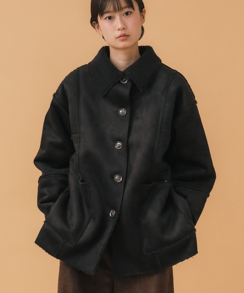 HEILIS（ヘイリス） ムートンコート ボアコート フェイクムートン