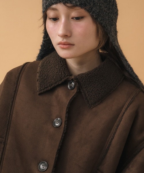 HEILIS（ヘイリス） ムートンコート ボアコート フェイクムートン 